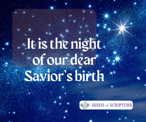 O Holy Night! It is the night of our dear Savior's birth.