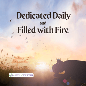 Dedicating ourselves daily to be filled with Holy Spirit fire